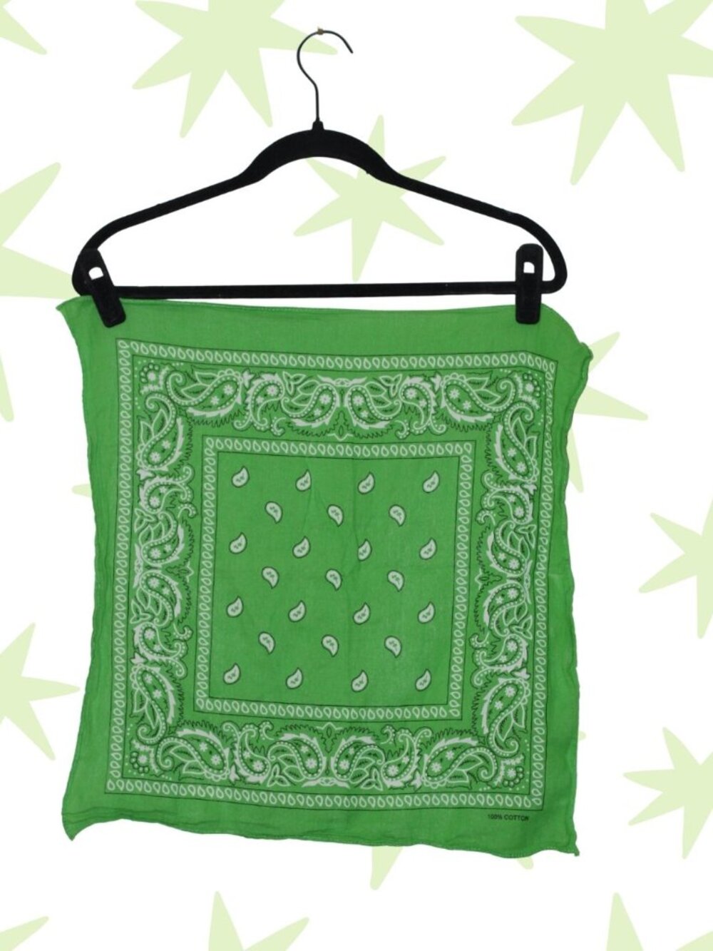 100% cotton paisley bandana 20"x20"